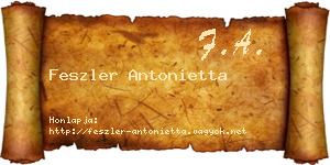 Feszler Antonietta névjegykártya